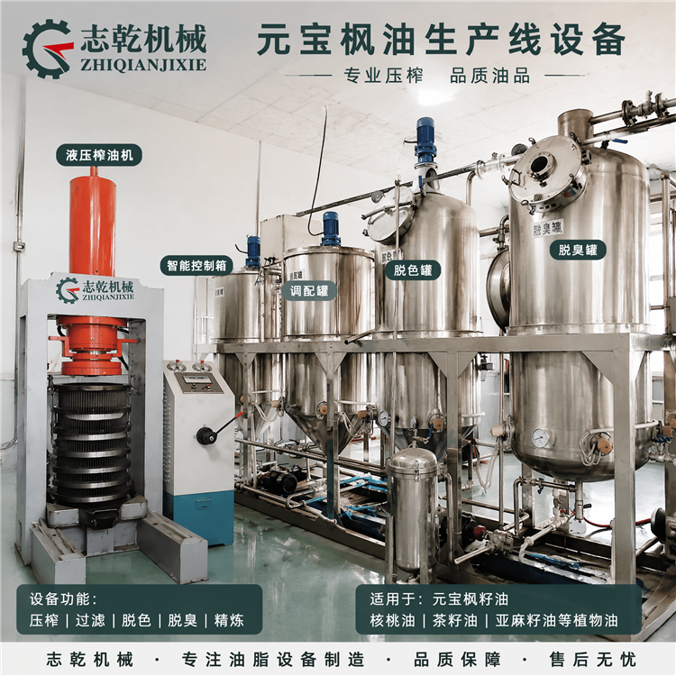 元宝枫籽低温榨油设备 植物油提纯设备 SC食用油加工生产线设备