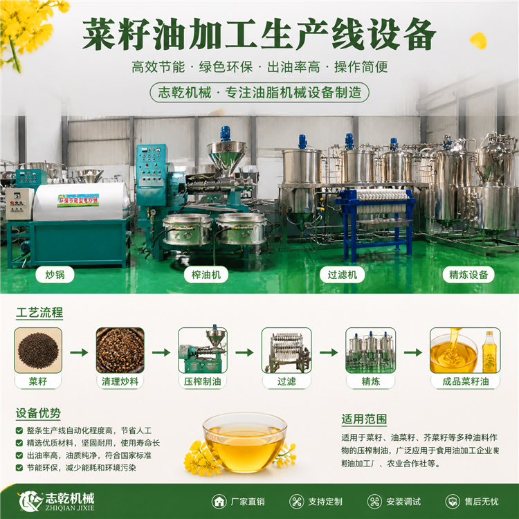 生产菜籽油全套设备 连续式精炼设备 30吨50吨油厂压榨精炼流水线
